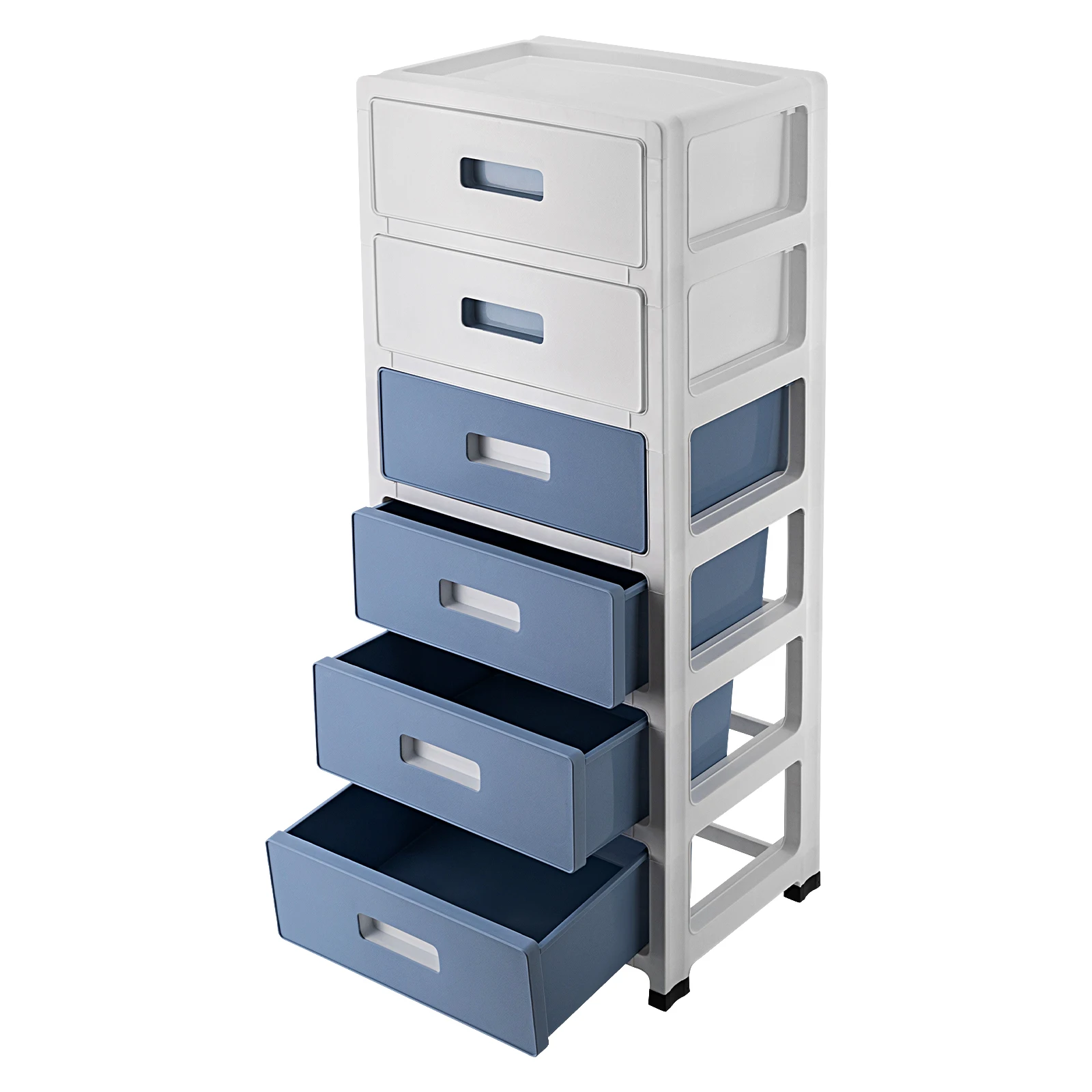 Organizzatore a 6 cassetti a 6 livelli, armadietto per la casa, scatola per biancheria intima a cassetto, comodino in plastica, impilabile e mobile 6