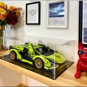 Espositore per vetrina in acrilico trasparente di 8 dimensioni, grande scatola di protezione antipolvere per Action Figures, giocattoli, modelli da collezione 1