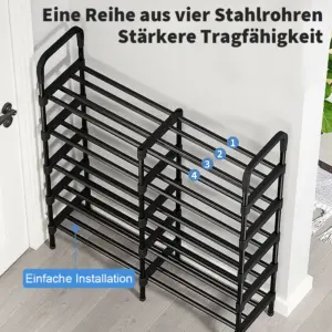 Scarpiera a 8 strati Scaffale per scarpe Scaffale per stivali antipolvere Organizzatore Supporto per scarpe Scaffale per scarpe Scaffale per scarpiera 2