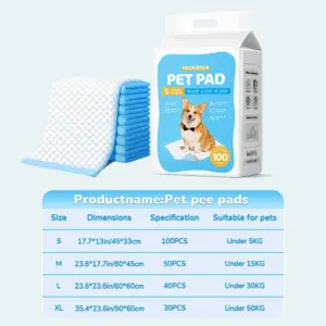Tappetini igienici monouso extra spessi e a prova di perdite per cani, per uso interno - Disponibili in varie misure 2