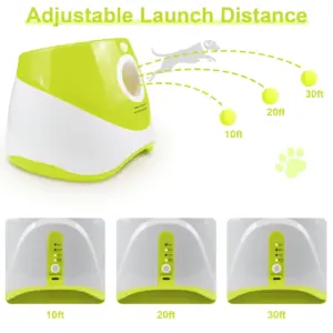 Lanciatore di Palline Portatile per Cani, Giocattolo Automatico con 3 Distanze di Lancio, Ideale per Cani Piccoli e Cuccioli, Addestramento e Gioco 2