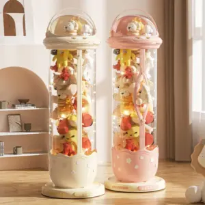 Scatola portaoggetti per bambole astronauta Scatole portaoggetti per giocattoli di peluche per bambini Contenitore con cerniera per organizzazione di stoccaggio domestico ripiene in plastica trasparente 1