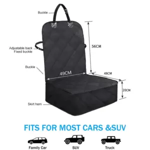 Coprisedile anteriore per auto per cani Impermeabile antiscivolo Tappetino per sedile posteriore per auto Sedile posteriore pieghevole Protezione per animali domestici per auto Camion SUV 2