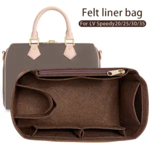 Organizer per borsa con inserto in feltro per LV Speedy 25 30 35 Borsa con patta Borsa interna Borsa da viaggio per trucco Borsa da viaggio Accessori 1