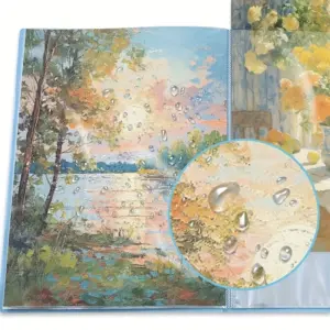 Libro portaoggetti per pittura diamante A2 da 1 pezzo - 30 sacchetti trasparenti, 60 dipinti bifacciali, organizer di grande capacità in PP addensato 2