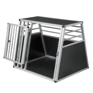 Gabbia da trasporto per cani da compagnia in alluminio per gatti Cani Gabbia per animali traspirante Gabbia da viaggio per auto Trasporto Case per animali domestici Tenda Forniture per cani 1