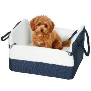Seggiolino auto per cani PawHut con cintura di sicurezza e base antiscivolo portatile JUq 1