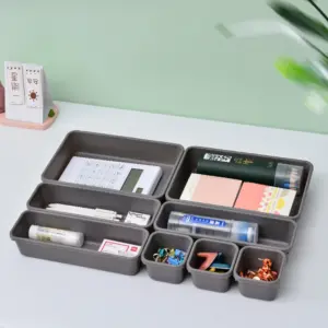 Organizzatori combinati per cassetti Separatore Home Office Scatola portaoggetti per cancelleria per cucina Scatole per organizer per trucco da donna per targhette per cani 1