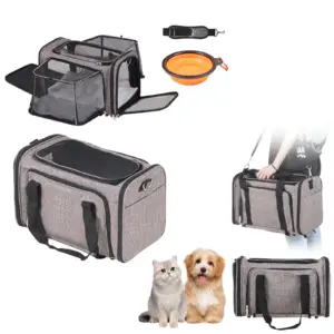 SucceBuy Zaino da trasporto per cani in uscita traspirante per animali domestici con ruote con impugnatura telescopica e tracolla per viaggi in viaggio 1