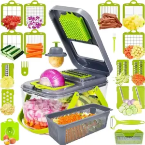 22 in 1 tritatutto per verdure multifunzionale grattugia per cipolla carota trituratore di patate affettatrice per frutta tritatutto per aglio gadget da cucina strumento 1