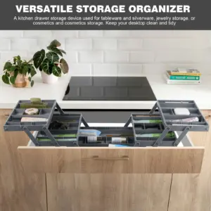Organizer per cassetti pieghevole, scatola portaoggetti multifunzionale, adatto per utensili da cucina, attrezzi, gioielli, trucco 1