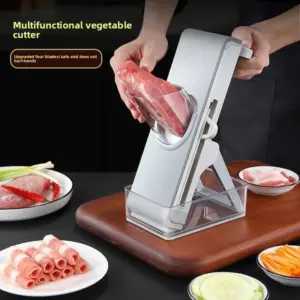 Nuovo Affettatrice Manuale Regolabile per Carne e Verdure, Grattugia Multifunzione per Tritare e Sminuzzare 1