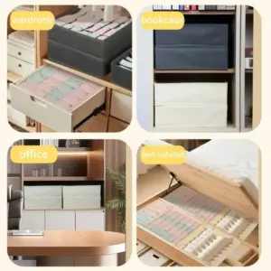 Armadietto Organizzatore di biancheria intima Cassetto Scatole per organizer per vestiti Organizzatore per armadio per biancheria intima Reggiseno Calzini Mutande Organizzatore di stoccaggio 2