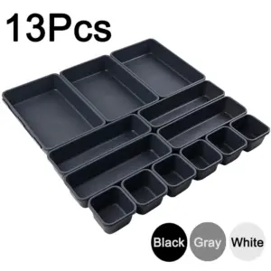 Organizzatori combinati per cassetti Separatore Home Office Scatola portaoggetti per cancelleria per cucina Scatole per organizer per trucco da donna per targhette per cani 2