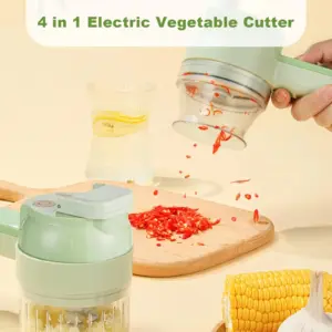 Set Tritatutto Elettrico per Verdure - 4 in 1 Portatile, Ricaricabile, Processore e Tritatutto Wireless per Sedano, Carne e Cipolla 2