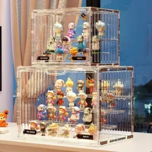 Grandi disegni contenitivi Organizzatore in acrilico per figure da collezione e scatole cieche Giocattoli Action Figures Scatola per organizzatori da tavolo 1