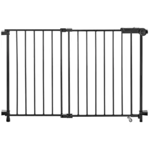 SucceBuy Cancello per bambini 29,5-43 pollici Larghezza regolabile 28 pollici Cancello per cani alto Nessuna barra di soglia Passeggiata facile Sicurezza per animali domestici per bambini 1