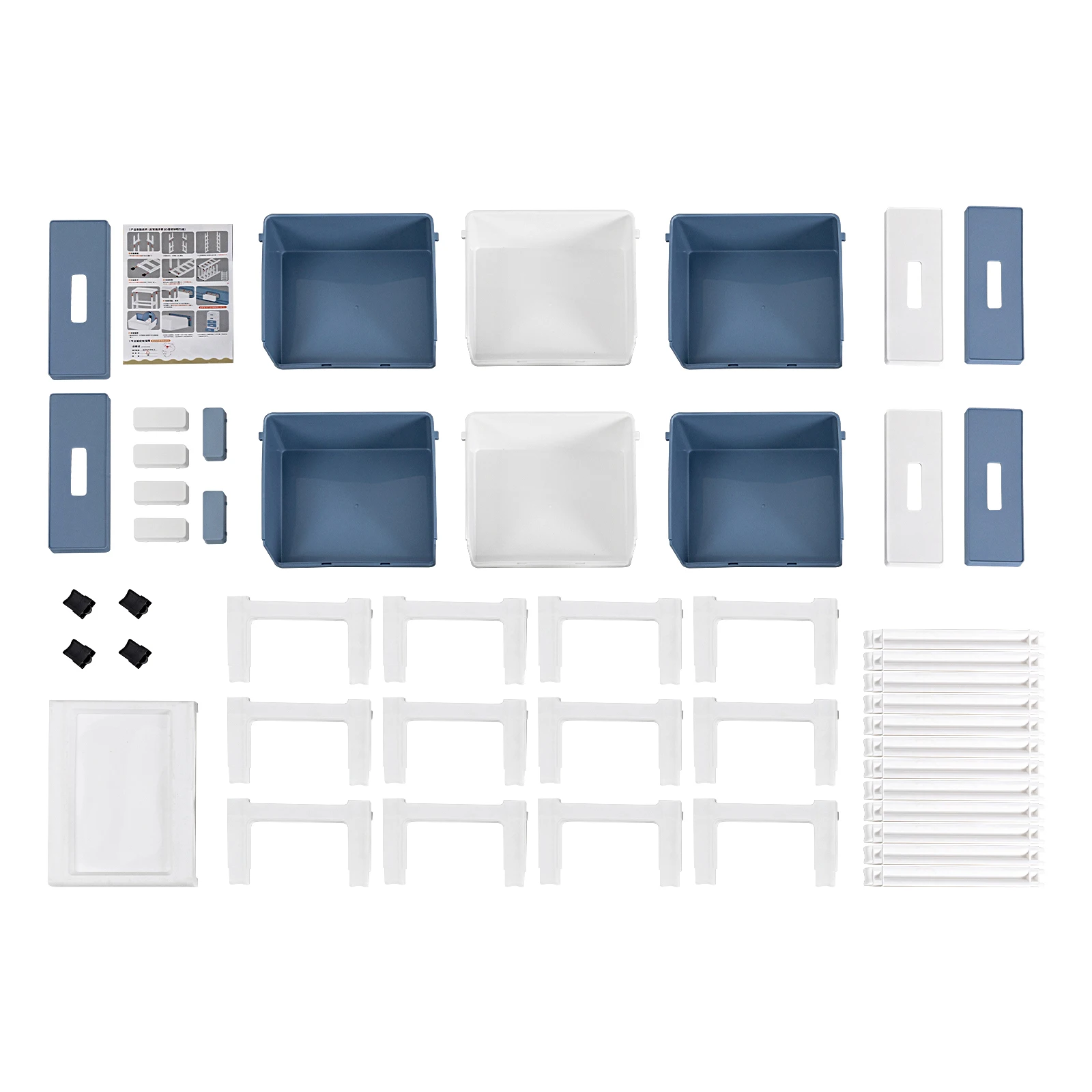Organizzatore a 6 cassetti a 6 livelli, armadietto per la casa, scatola per biancheria intima a cassetto, comodino in plastica, impilabile e mobile 4